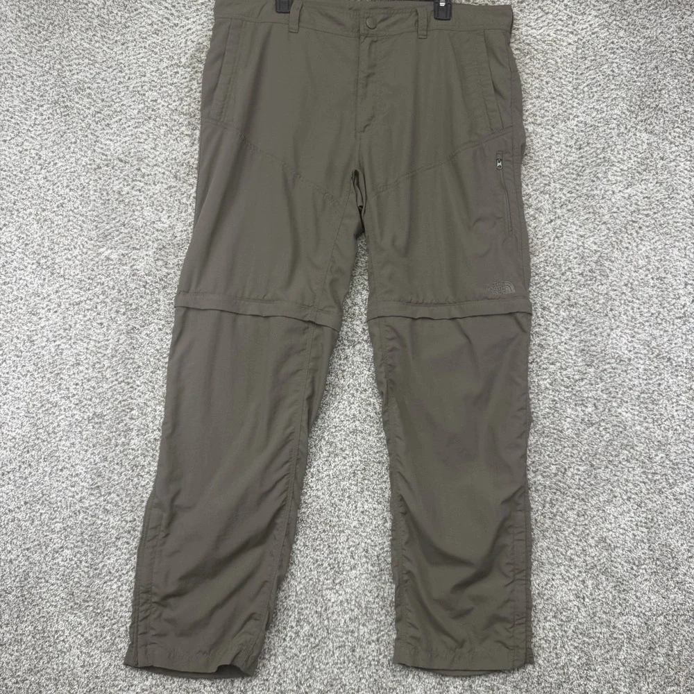 The North Face Paramount Convertible Pants Men's 38X32 Brown Outdoor Performance